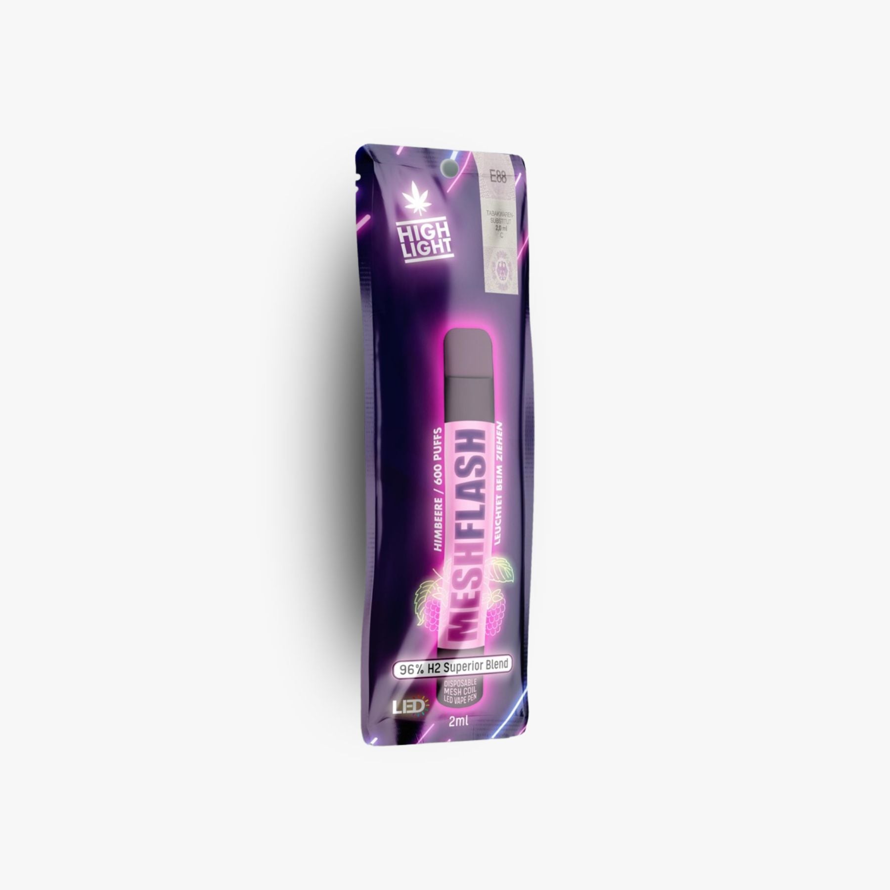 H2 Superior Blend Vape Himbeere 2ml 96%