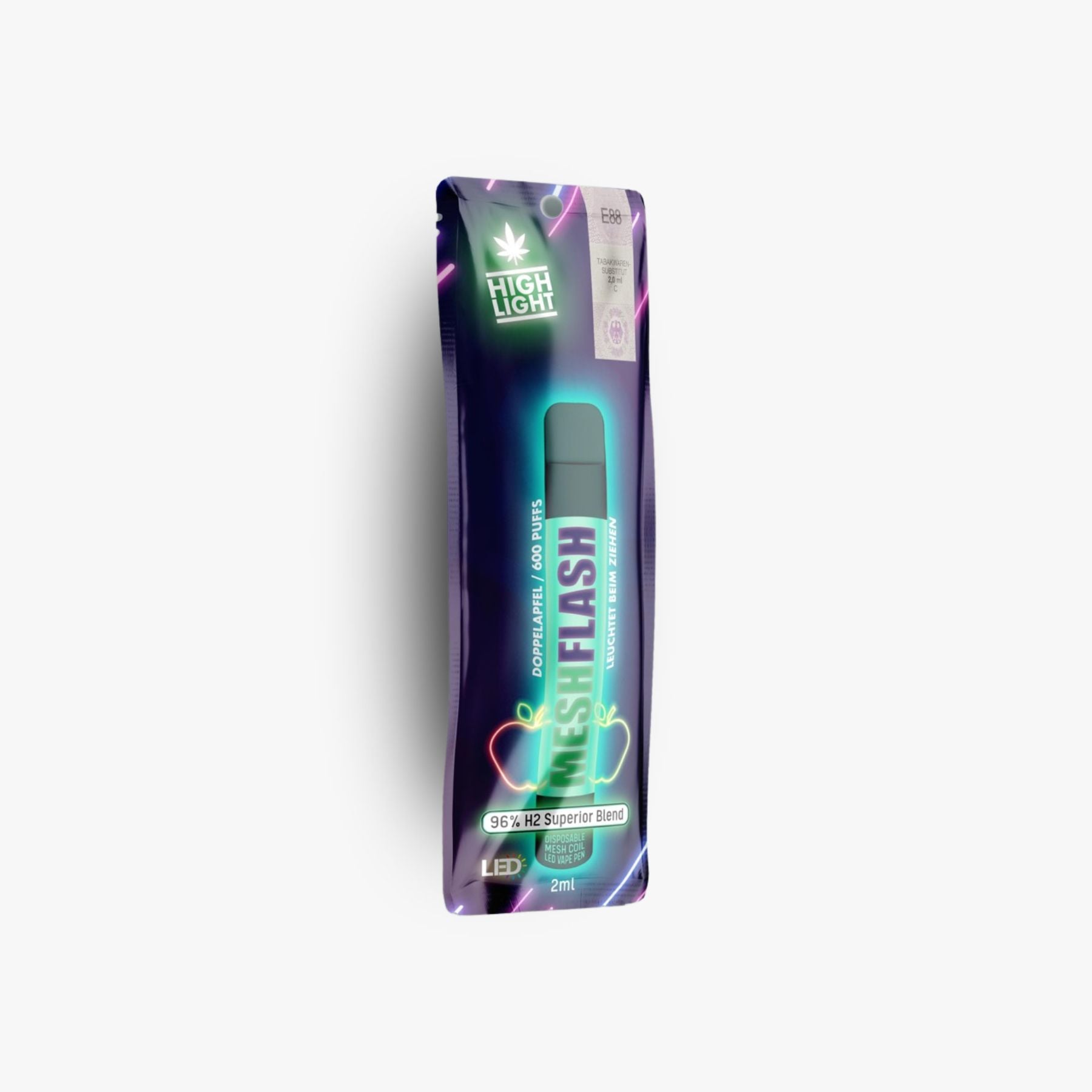 Highlight H2 Vape Doppel Apfel 2ml 96%